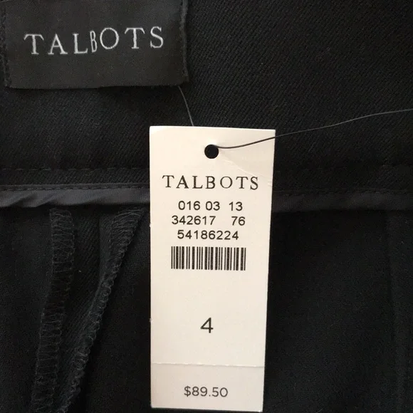 Talbots size 4 black pants - Picture 4 of 6